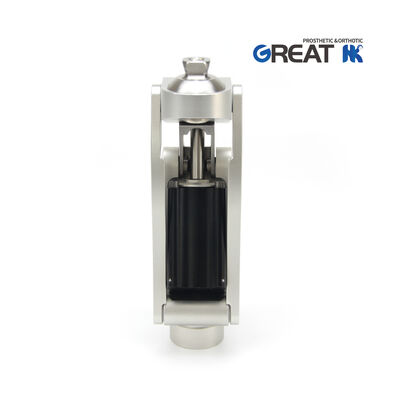 Prosthetic Geometric Lock Pneumatic Knee Joint with Pyramid Adaptor