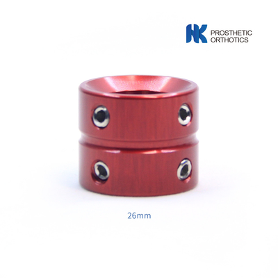 Adaptateur à double tête en aluminium pour prothèses pédiatriques Longueur 26 mm