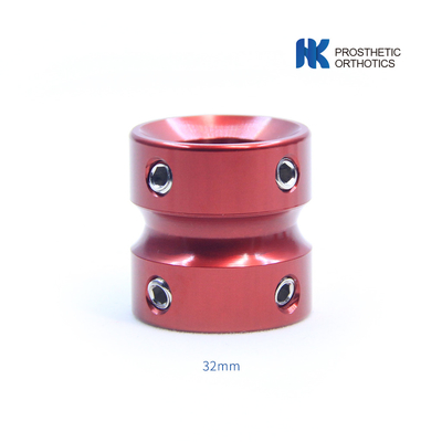Adaptateur à double tête en aluminium certifié CE Prothèse pédiatrique Longueur 32 mm