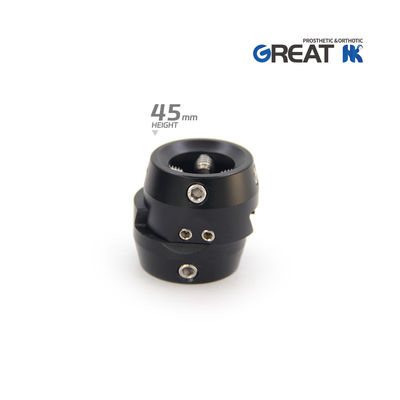 Adaptateur coulissant à double tête de protése en aluminium léger de 45 mm